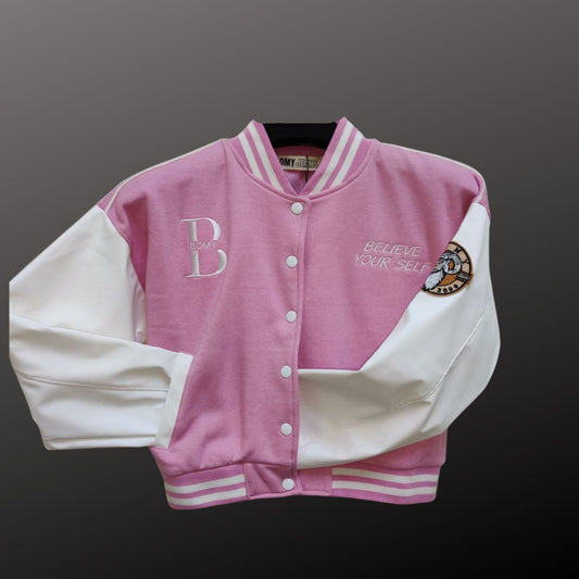 Bomy baseball Jacket & Skirt PINK for womens